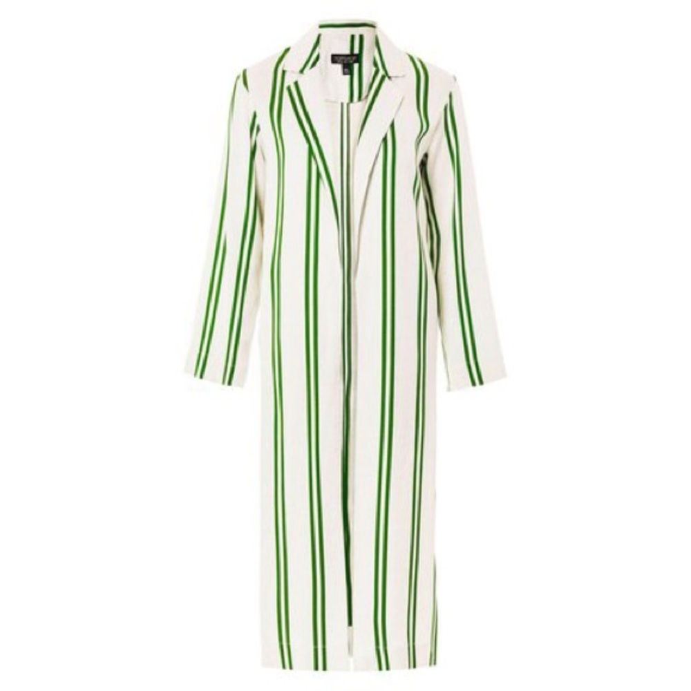 Topshop slub striped duster coat